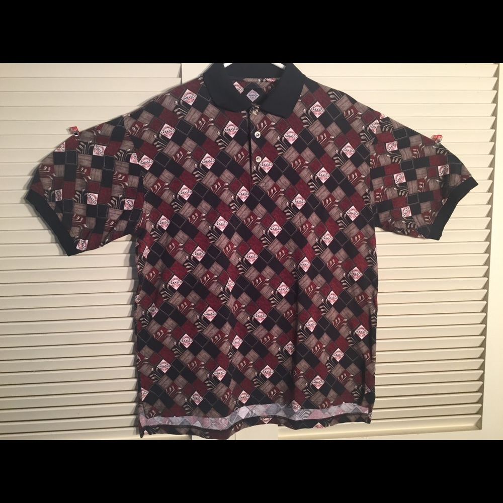 TOBASCO Golf Polo-Shirt Diamond-Patterned Men XL